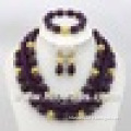 ABJ018 Purple african jewelry sets 18k on online store- www.hibeads.com